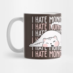 I hate mondays cute cat Mug